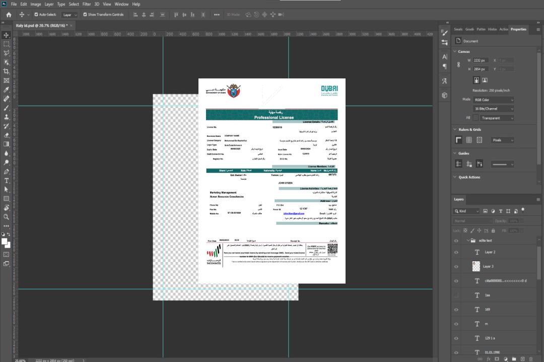 Licence professionnelle des Émirats arabes unis à Dubaï de l'entreprise Modèle Word et PDF template Licence professionnelle des Émirats arabes unis à Dubaï de l'entreprise Modèle Word et PDF template